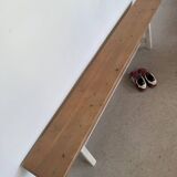 Vintage solid wood farmhouse bench