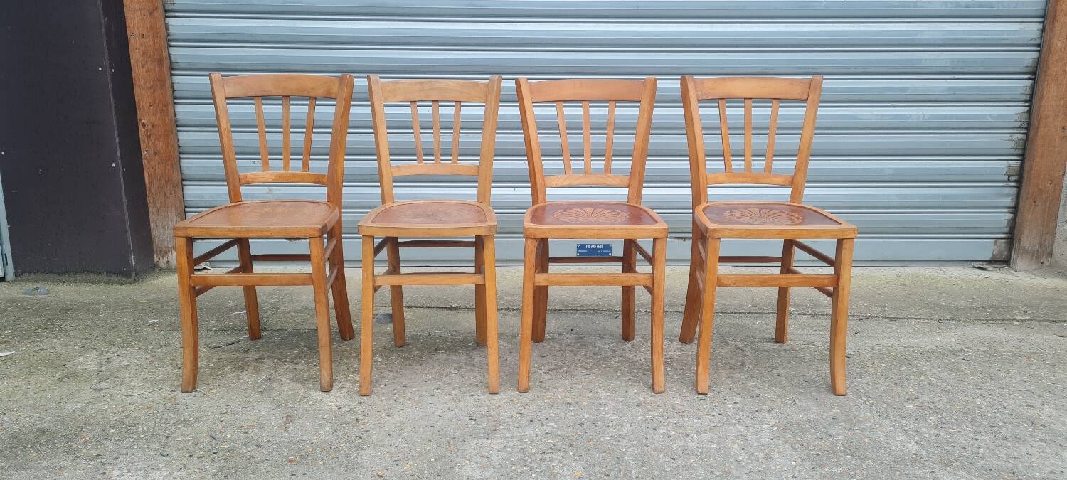 Set de 4 chaises bistrot luterma