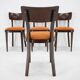 1950s Set of Four Restored Dining Chairs, Czechoslovakia