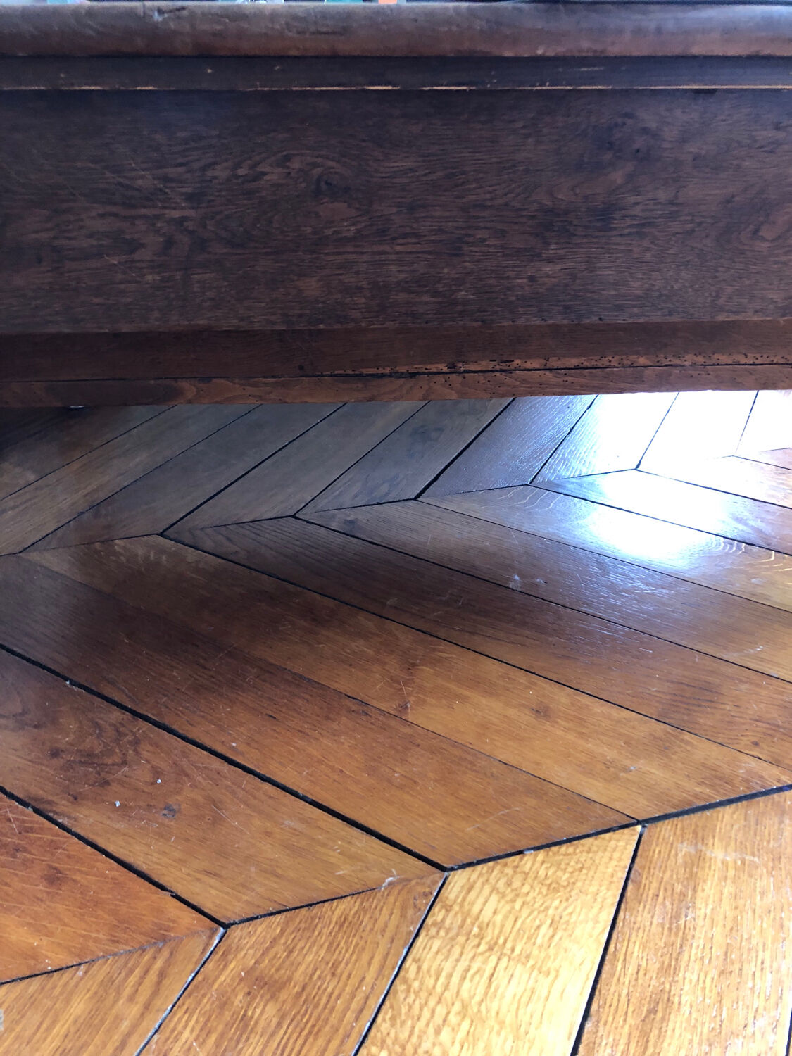 Wooden coffee table with interior storage