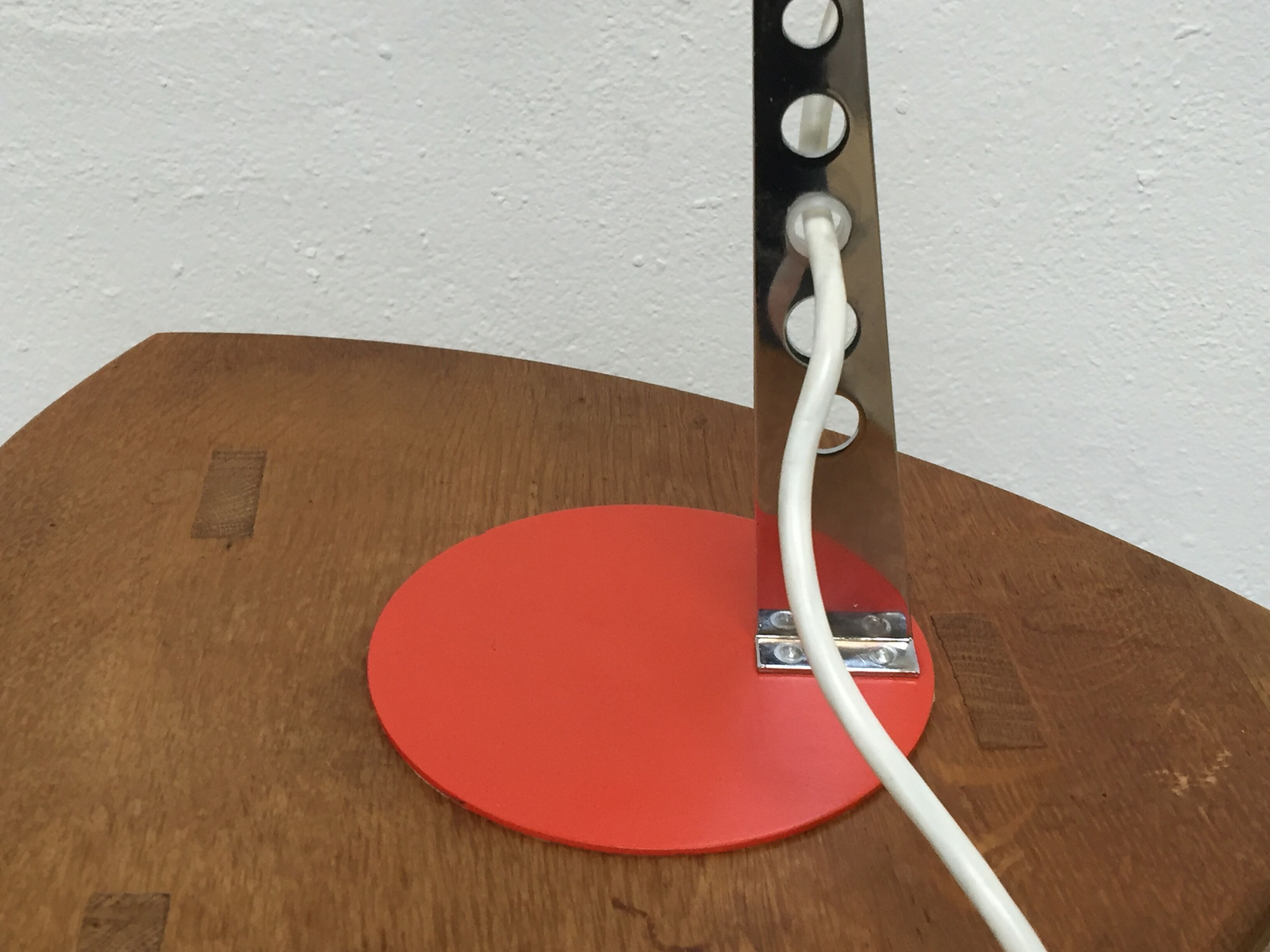 Pair of orange lamps