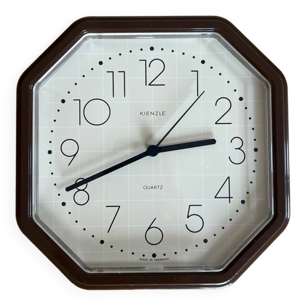 Vintage German kienzle brown quartz clock Selency