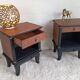 Paire de chevets art déco en noyer
