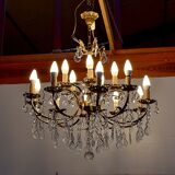 Lustre en cristal, milieu XXe