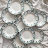 10 earthenware soup plates "Cahors" Saint Amand