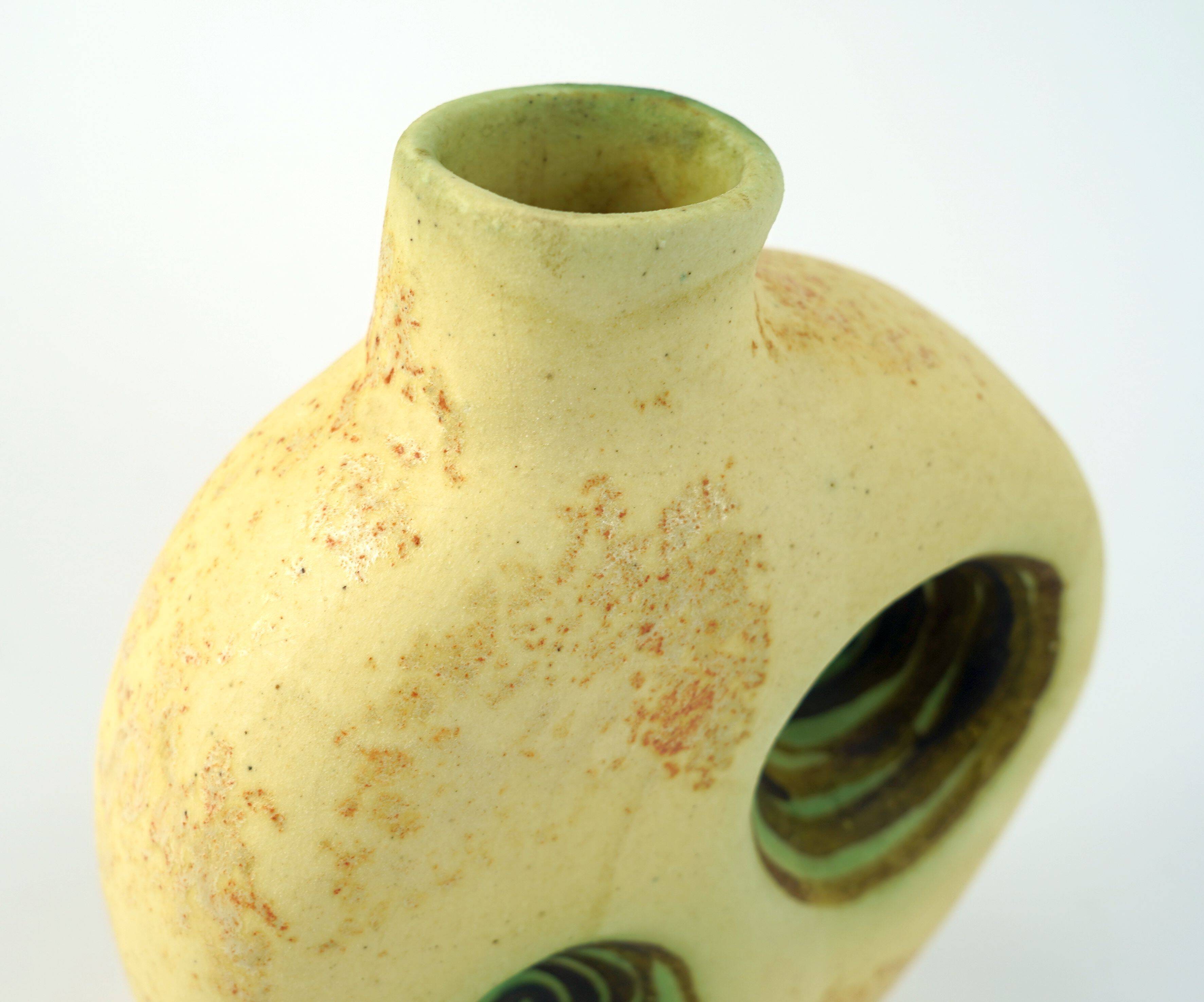 greek vintage VASE by nikos dazelidis, 1960s/70s, signed, space age