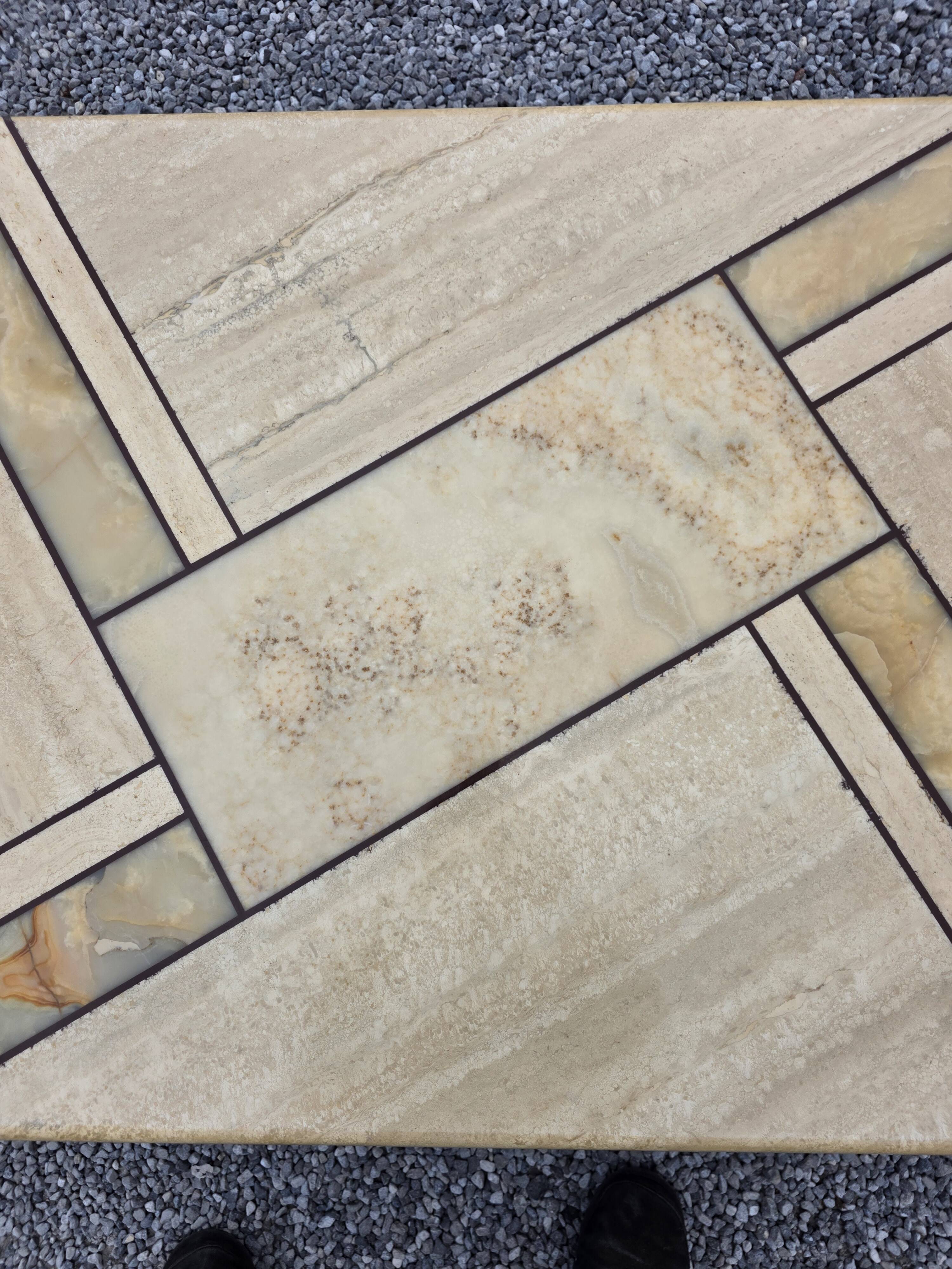 Travertine coffee table from the 70s/80s.