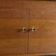 Modernist oak and metal sideboard - mid-20th century
