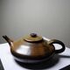 Vintage Japanese-style teapot from the 70s-90s, handmade brown stoneware signed Pichon.