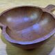 Wooden apple-shaped fruit bowl