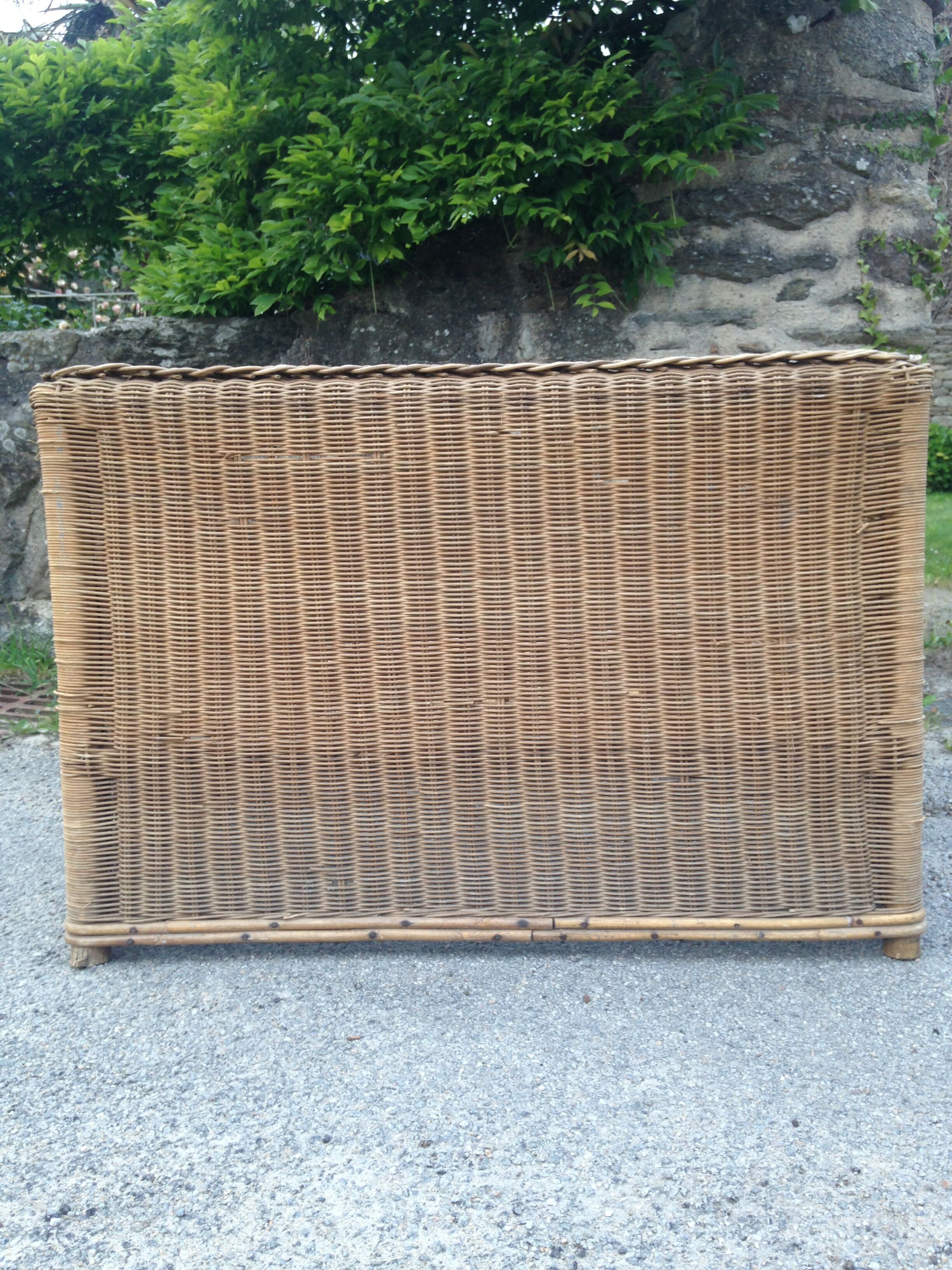 Fauteuil en osier des années 50
