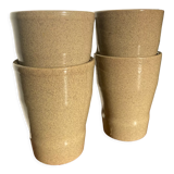 4 stoneware cups