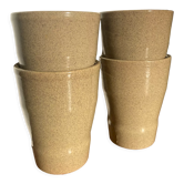 4 stoneware cups