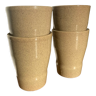 4 stoneware cups