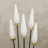 Floor lamp with five shades