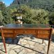 Louis XVI style solid mahogany and bronze flat desk, 19th century