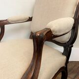 Fauteuil à la reine, style Louis XV, XIXème siècle