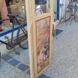Screen or screen in painted wood and painted canvas