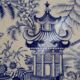 Japanese porcelain decoration plate Creil and Montereau Lebeuf Milliet