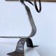 Paire de chenets zoomorphes métal « chiens » 1950