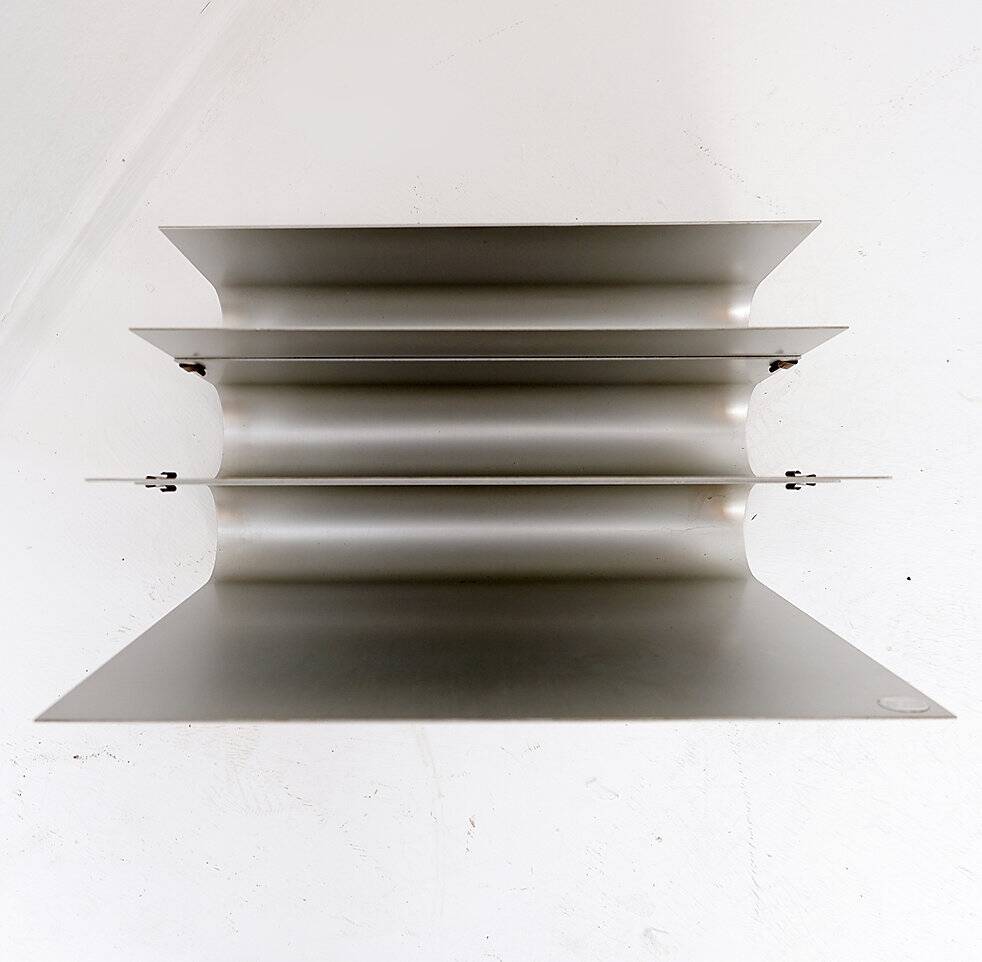 Aluminum Magazine Rack by Pierre Vandel for Espace Pierre Cardin, 1970s