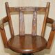 Antique captain's swivel chair on a draft horse wheel from around 1760.