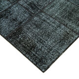 Handmade anatolian vintage 172 cm x 241 cm black patchwork carpet