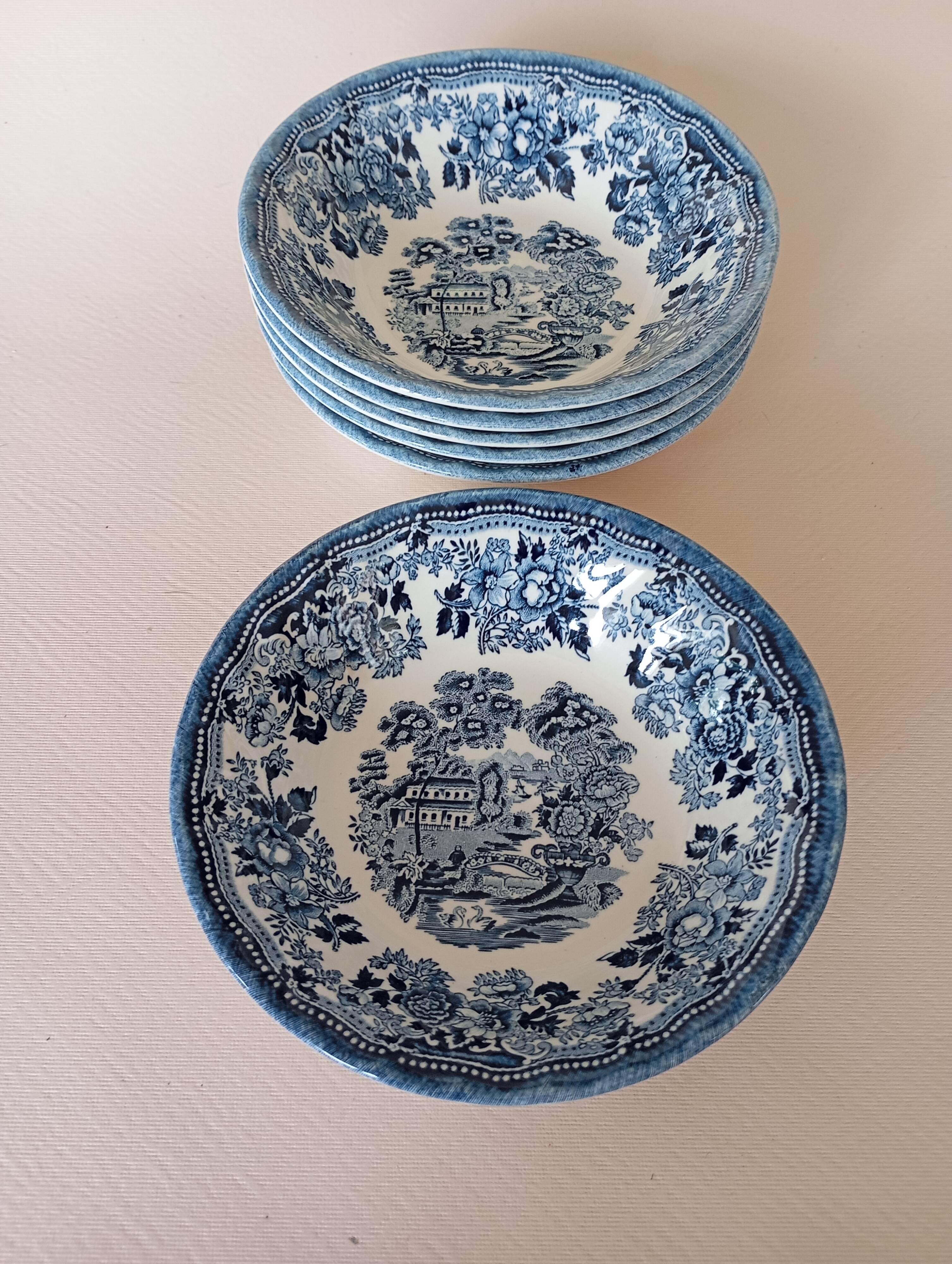 6 English Churchill bowls "The Georgian Collection"