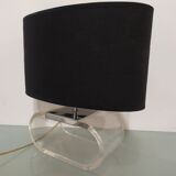 Lampe à poser en plexiglas et chrome