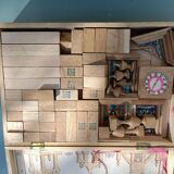 Jeu de construction architecture en bois 1930-1940