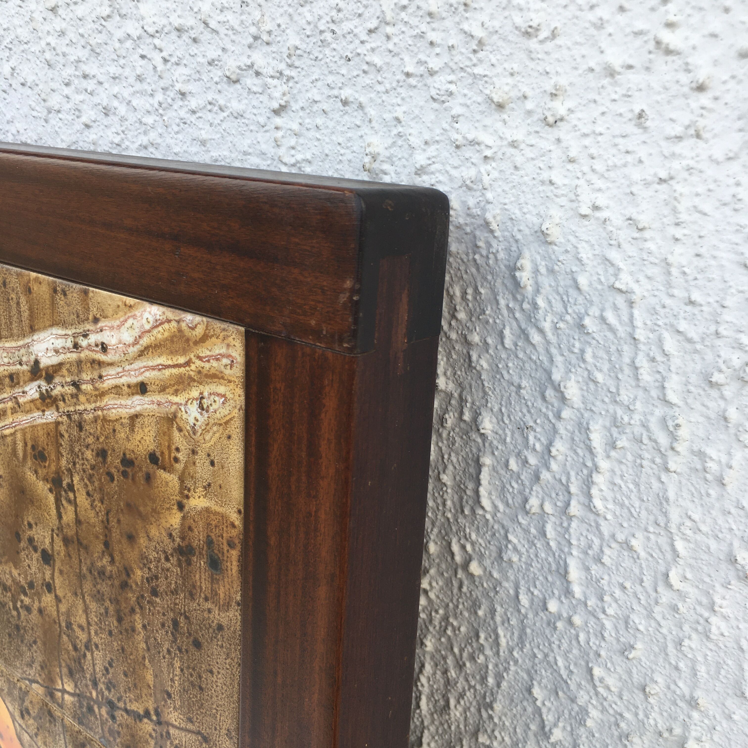 wall ceramic with wooden frame