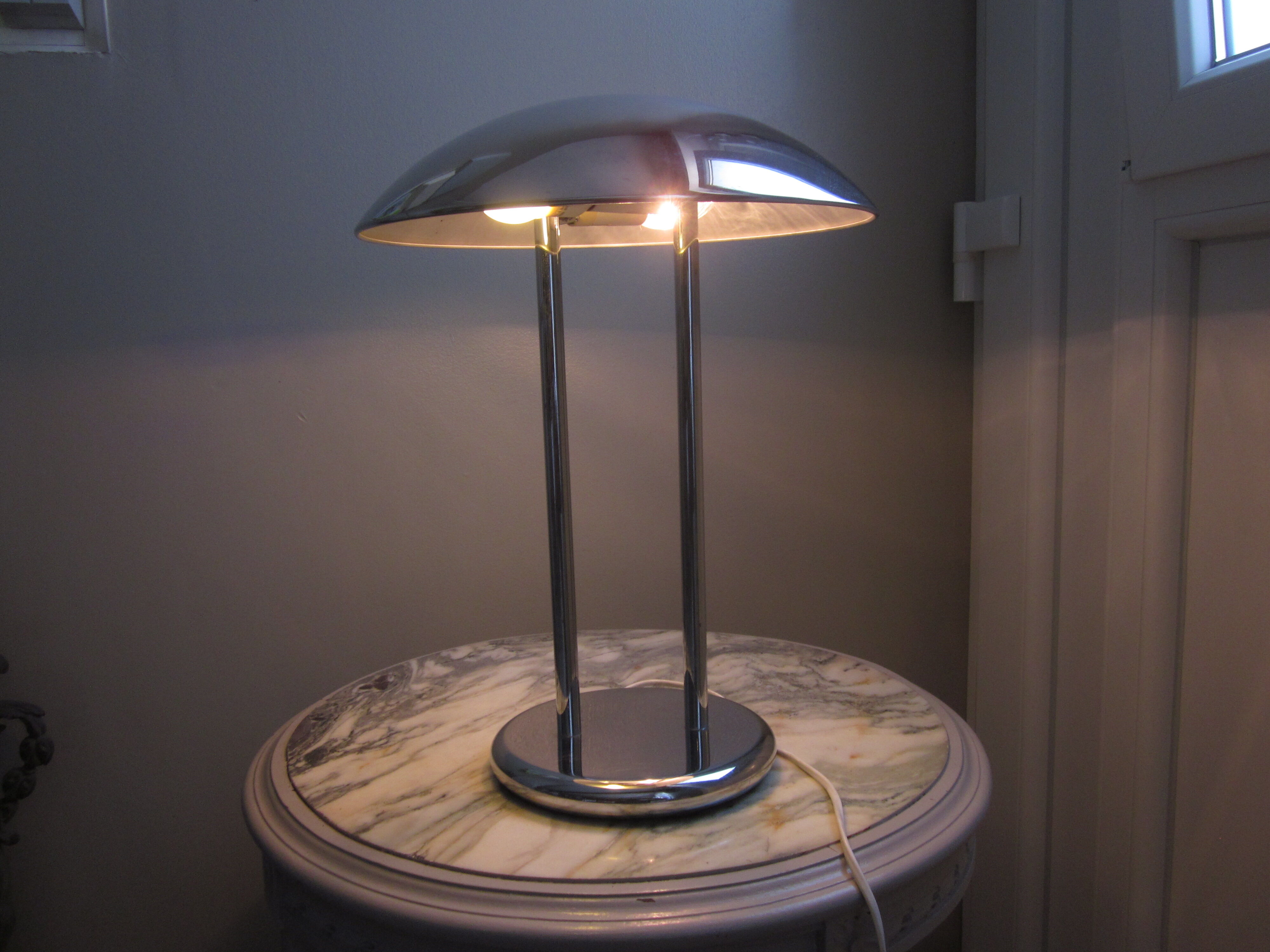 Chrome desk lamp