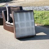 Modular sofa made up of 3 leather armchairs. Circa 1970