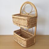 Vintage rattan shelf