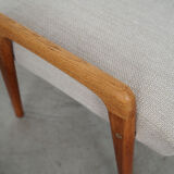 Oak footrest, Danish design, 1970s, production: Denmark