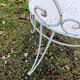 Paire de fauteuils de jardin anciens fer plein métal