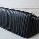 Cinna Ligne Roset Black leather 2-seater sofa attributed to Annie Hieronimus, 1970s