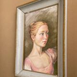 Portrait, oil on cardboard