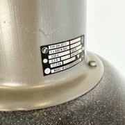 Large Dark Grey Enamel Industrial Factory Lamp from Elektrosvit, 1960s