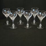 6 verres à vin en cristal 24% Cristallerie Kaspar Lemberg Lorraine vintage