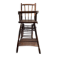 Wooden baby high chair convertible into a small desk from the 1950s