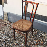 Old bistro chair in curved wood