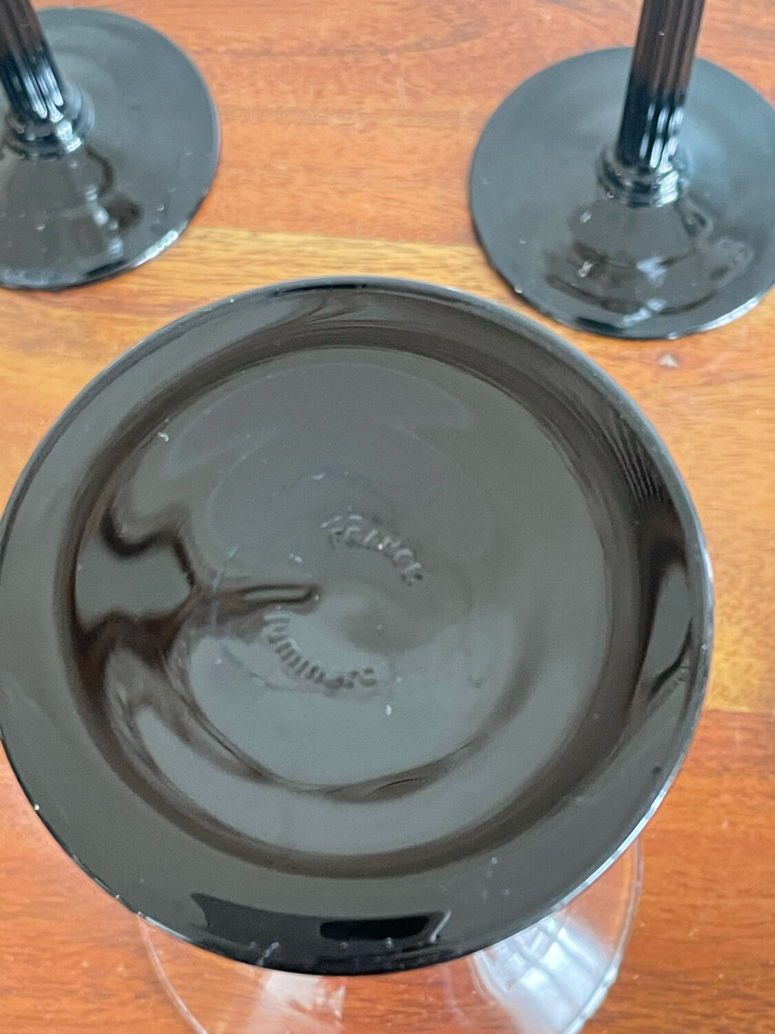 6 art deco glasses fine feet