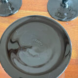 6 art deco glasses fine feet