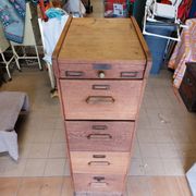 Antique trade furniture - oak filing cabinet - 1930s/40s