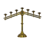 Candélabre d’église en laiton doré fin XIX