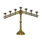 Candélabre d’église en laiton doré fin XIX
