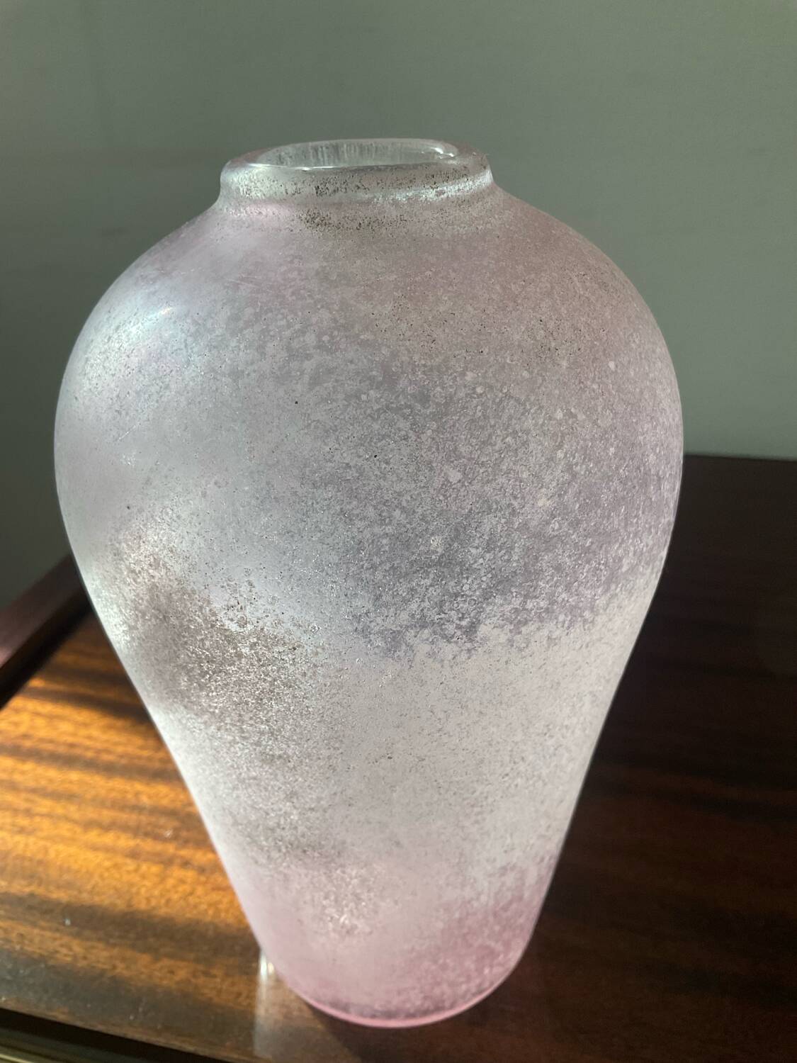 Vintage “Scavo” vase in glass paste