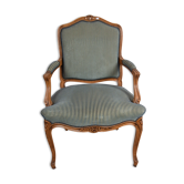 Louis XV style armchair striped velvet