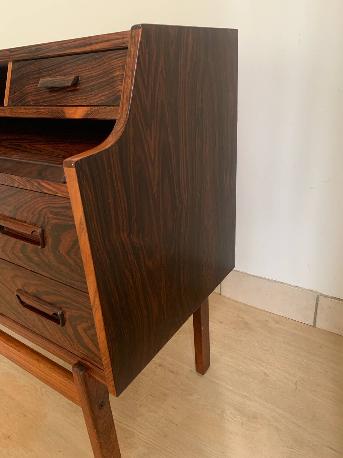 Scandinavian rosewood secretary desk by Arne Wahl Iversen